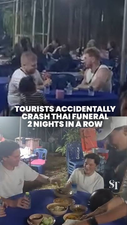 Tourists mistake Thailand funeral for eatery and are met with famed Thai hospitality